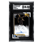 
Leo De Vries SGC 8.5 2024 Bowman Chrome Prospect Autograph Card