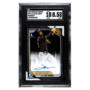 Leo De Vries SGC 8.5 2024 Bowman Chrome Prospect Autograph Card #CPA-LD