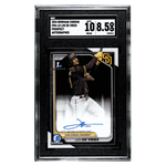
Leo De Vries SGC 8.5 2024 Bowman Chrome Prospect Autograph Card