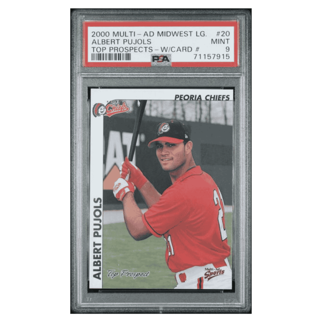 Albert Pujols PSA 9 2000 Multi-Ad Midwest League Top Prospects Card #20