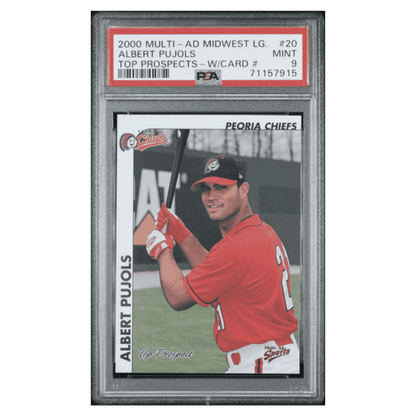 Albert Pujols PSA 9 2000 Multi-Ad Midwest League Top Prospects Card #20