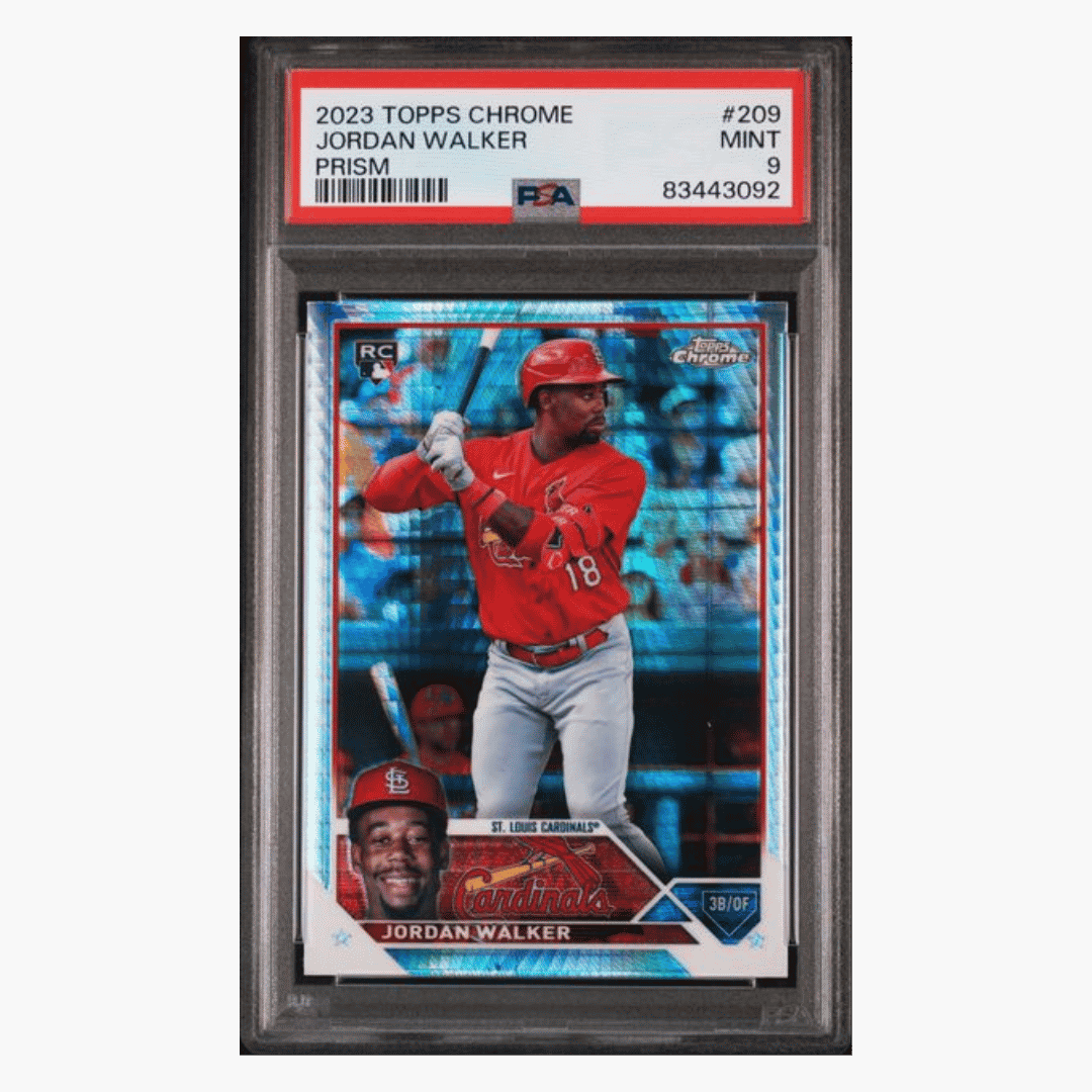 Jordan Walker PSA 9 2023 Topps Chrome Prism Rookie RC Card #209