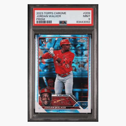 Jordan Walker PSA 9 2023 Topps Chrome Prism Rookie RC Card #209