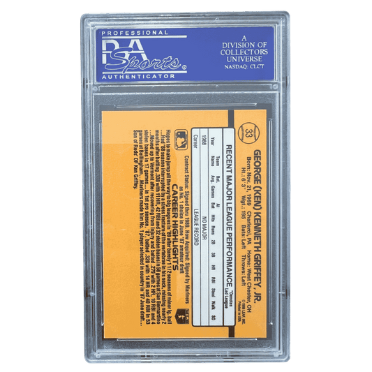 Ken Griffey Jr PSA 9 1989 Donruss Rated Rookie Card #33