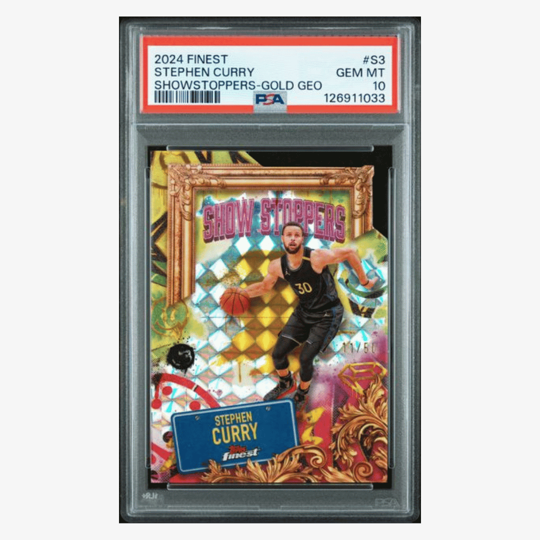 Steph Curry PSA 10 2024 Topps Finest Showstoppers Gold Geo #d/ 50 Card #S3