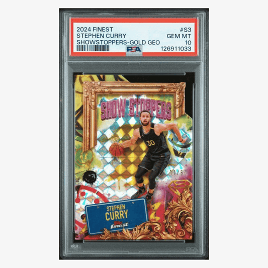 Steph Curry PSA 10 2024 Topps Finest Showstoppers Gold Geo #d/ 50 Card #S3