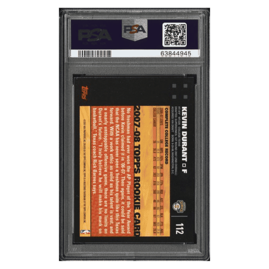 Kevin Durant PSA 8 2007 Topps Card #112
