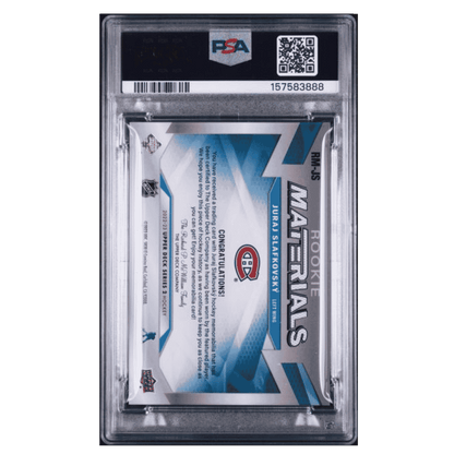 Juraj Slafkovsky PSA 8 2022 Upper Deck Rookie Materials Patch Card #RMJS