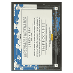
Jeremy Lin 2025-26 Panini Impeccable Nicknames Autograph