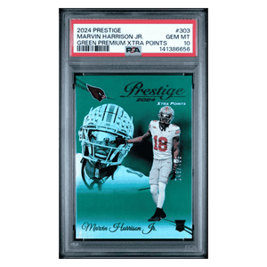Marvin Harrison Jr PSA 10 2024 Panini Prestige Green Premium Xtra Points Rookie RC #d/ 199 Card #303