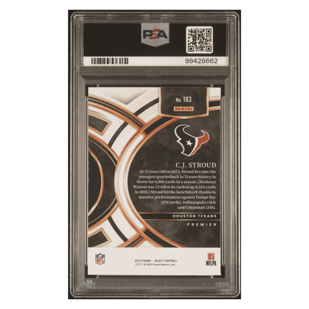 CJ Stroud PSA 10 2023 Panini Select Rookie RC Card #183