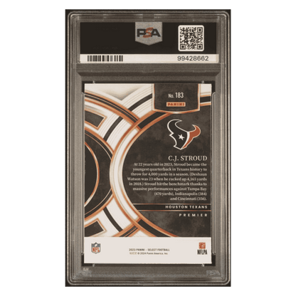CJ Stroud PSA 10 2023 Panini Select Rookie RC Card #183