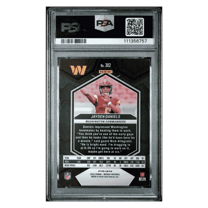 Jayden Daniels PSA 9 2024 Panini Mosaic Rookie RC Card #302