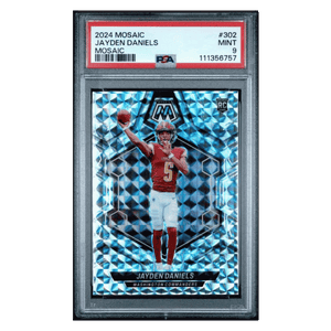 Jayden Daniels PSA 9 2024 Panini Mosaic Rookie RC Card #302