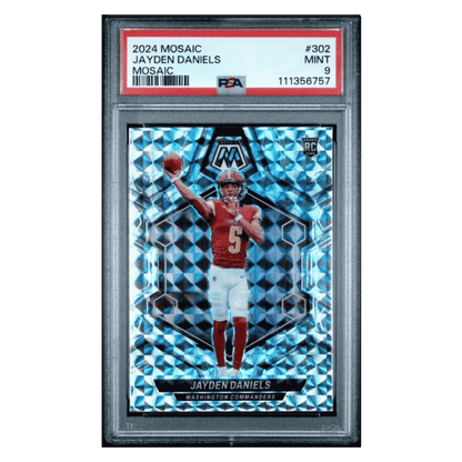 Jayden Daniels PSA 9 2024 Panini Mosaic Rookie RC Card #302