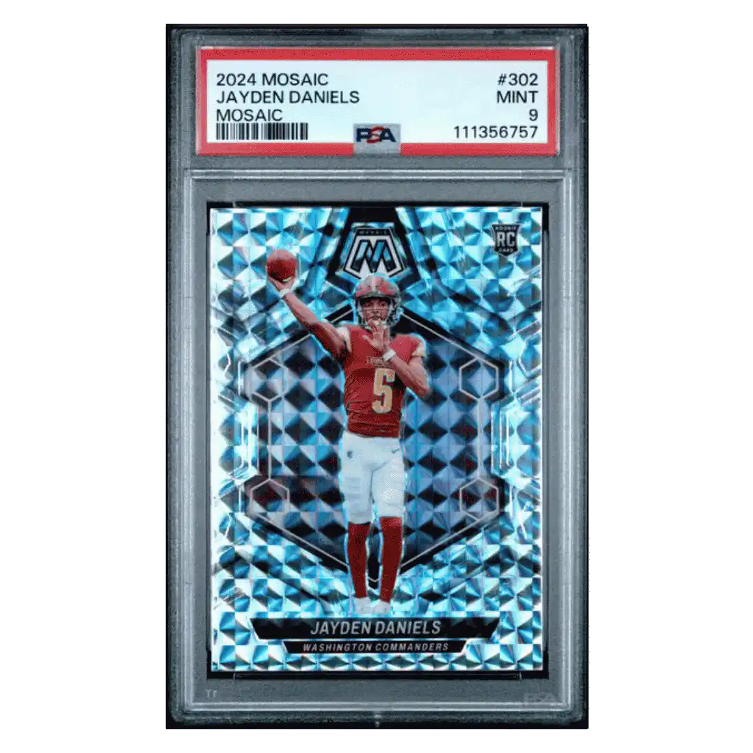 Jayden Daniels PSA 9 2024 Panini Mosaic Rookie RC Card #302