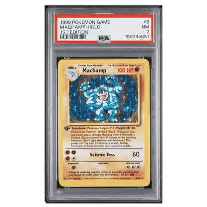Machamp - Holo PSA 7 1999 Pokemon Game 1st Edition Card #8