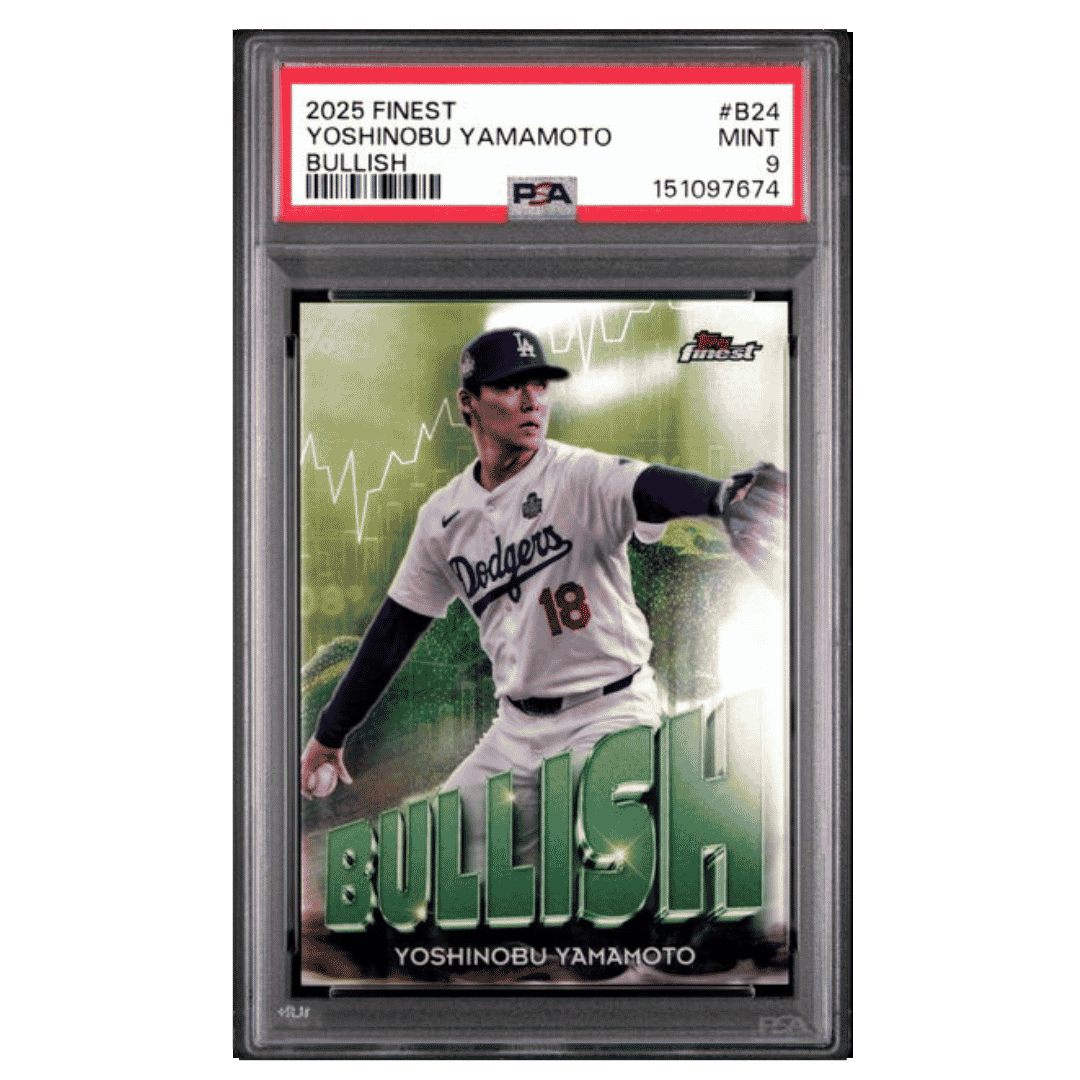 Yoshinobu Yamamoto PSA 9 2025 Topps Finest Bullish Card #B24