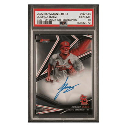 Joshua Baez PSA 10 2022 Bowmans Best Best of 2022 Autographs Card #B22JB