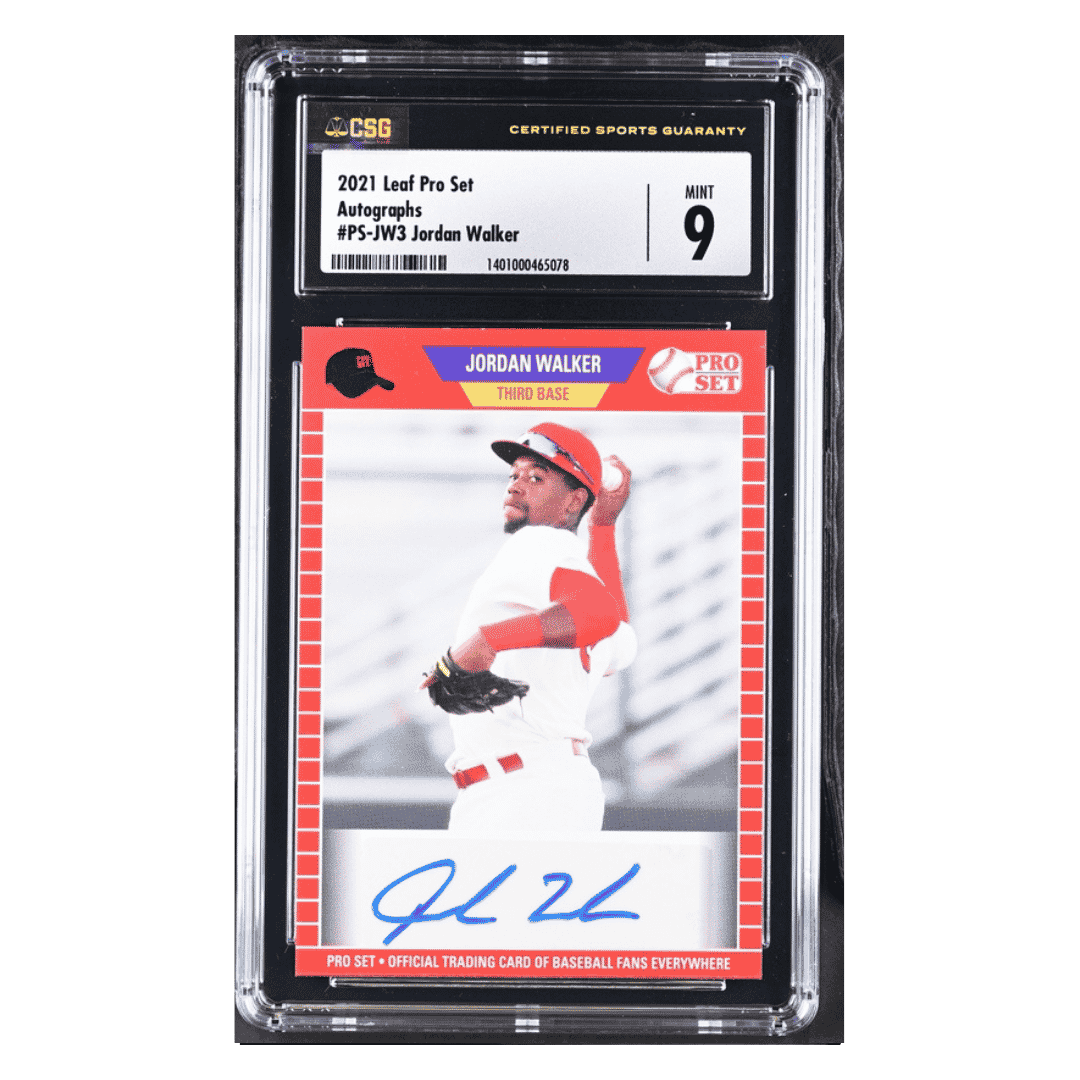 Jordan Walker CSG 9 2021 Leaf Pro Set Autographs Card #PS-JW3