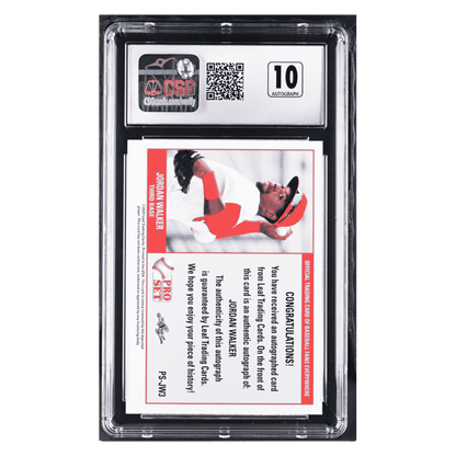 Jordan Walker CSG 9 2021 Leaf Pro Set Autographs Card #PS-JW3