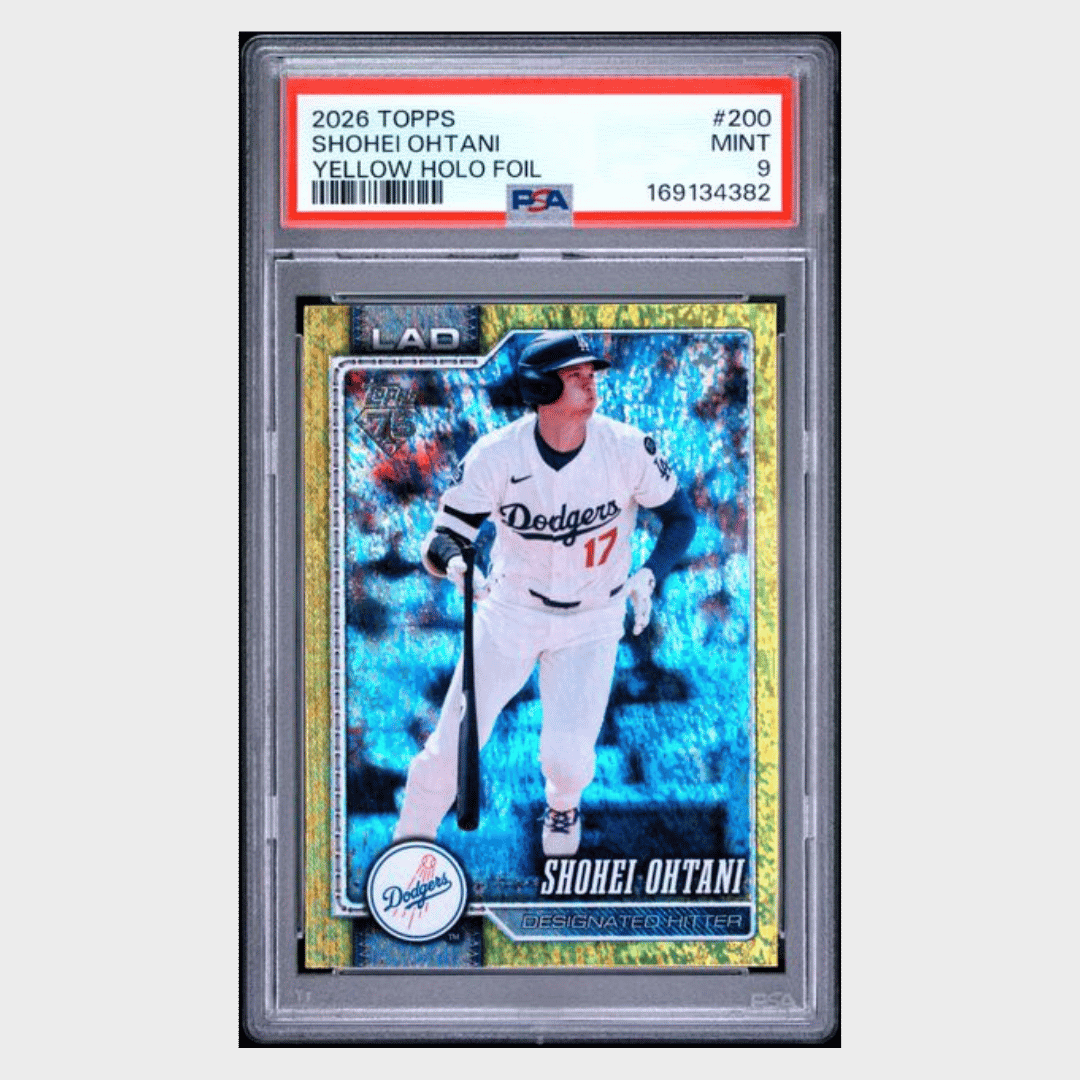 Shohei Ohtani PSA 9 2026 Topps Yellow Holo Foil #d/ 399 Card #200