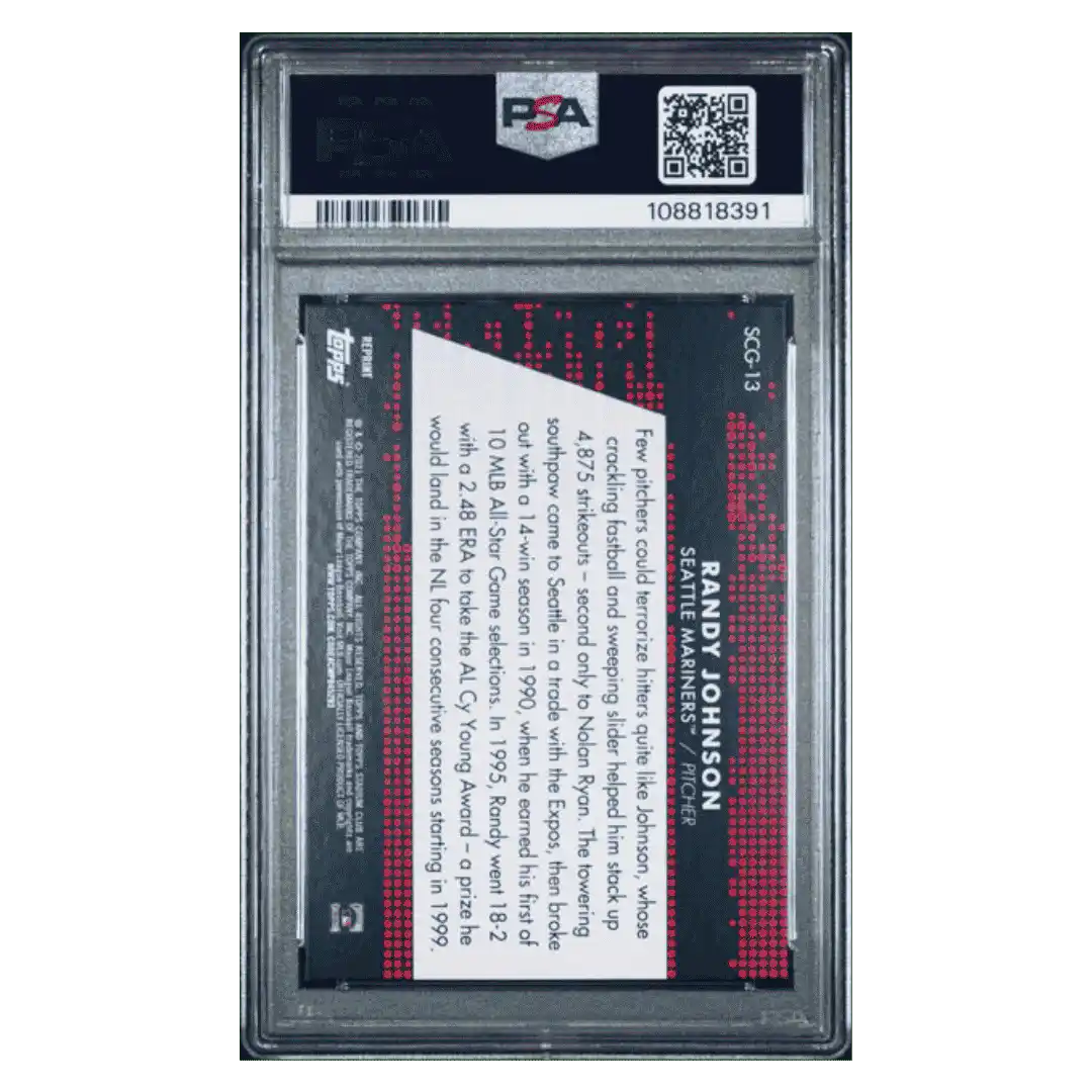 Randy Johnson PSA 9 2021 Topps Stadium Club Greats POP 2 Card #SCG13