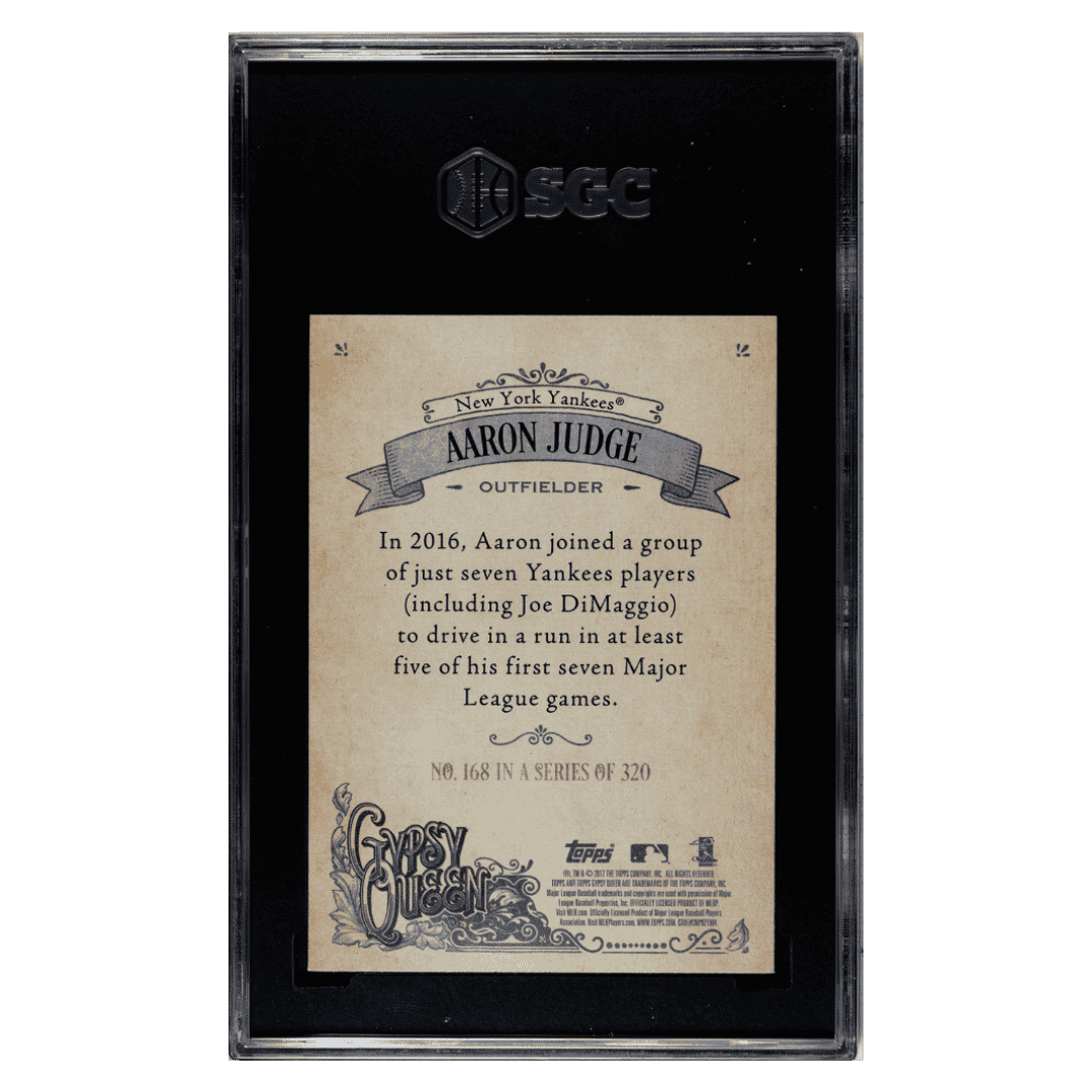 Aaron Judge SGC 9 2017 Topps Gypsy Queen Card #168