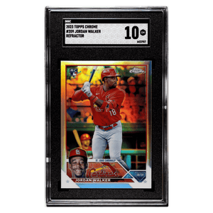 Jordan Walker SGC 10 2023 Topps Chrome Refractor Rookie RC Card #209