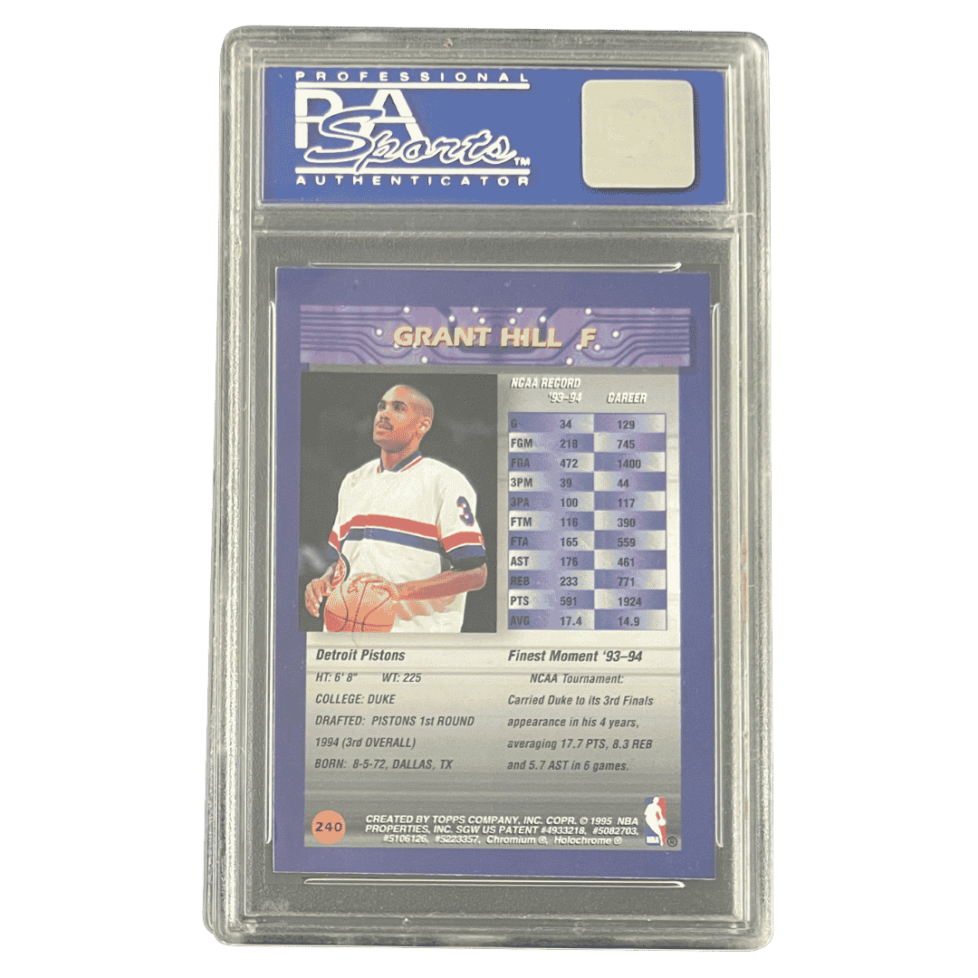Grant Hill PSA 9 1994 Topps Finest Card #240