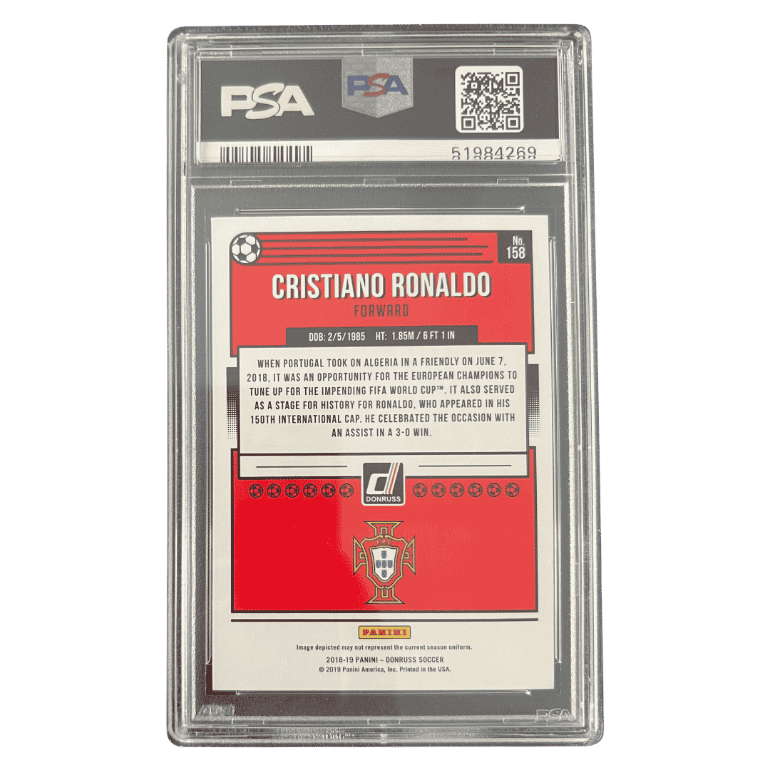 Christiano Ronaldo PSA 10 2018 Panini Donruss Card #158