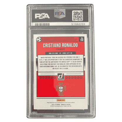 Christiano Ronaldo PSA 10 2018 Panini Donruss Card #158