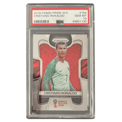 Christiano Ronaldo PSA 10 2018 Panini Prizm World Cup Card #154