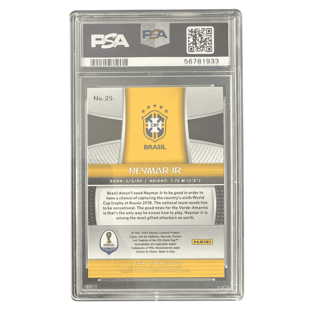 Neymar Jr PSA 10 2018 Panini Prizm World Cup Card #25