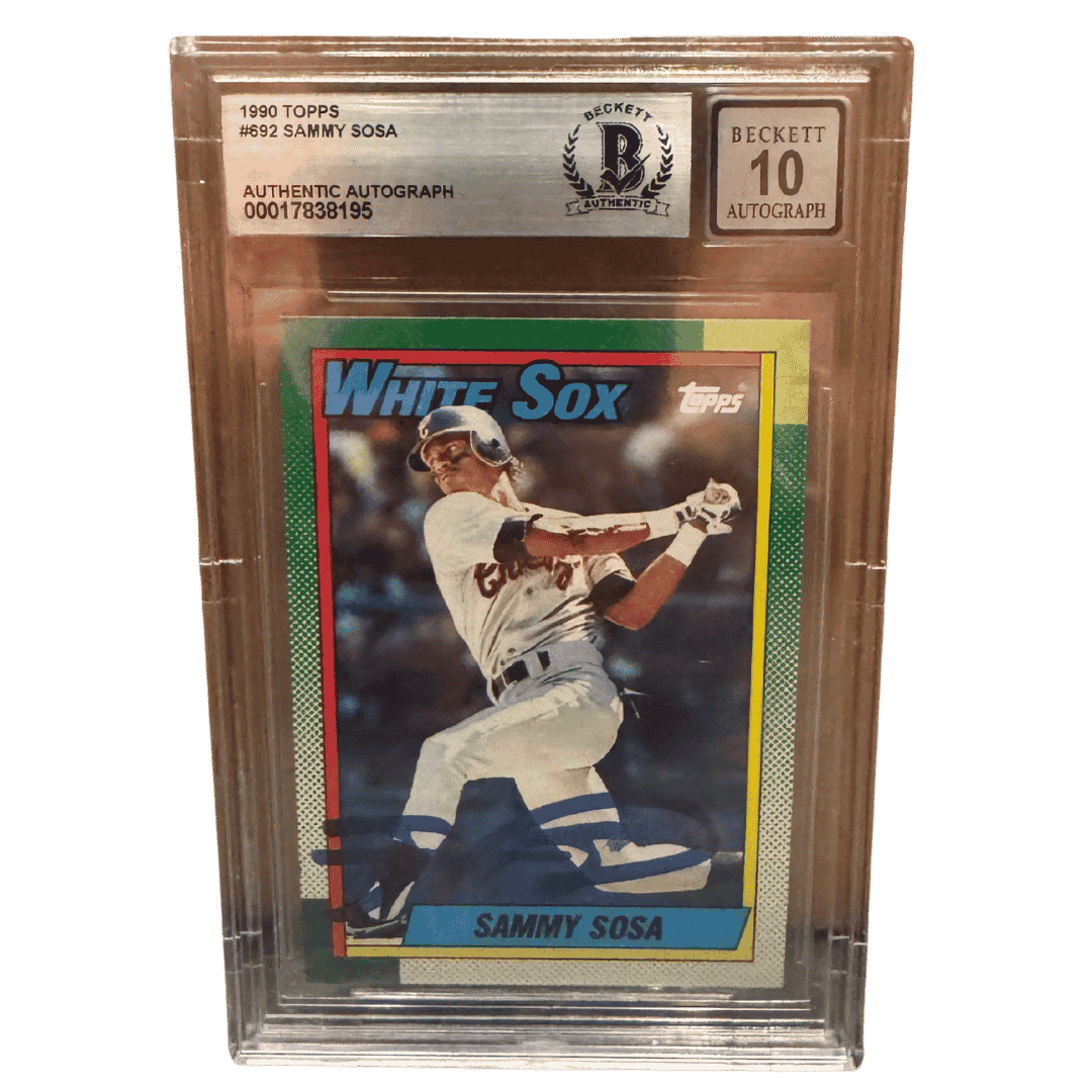 Sammy Sosa 1990 Topps Autograph Card #692