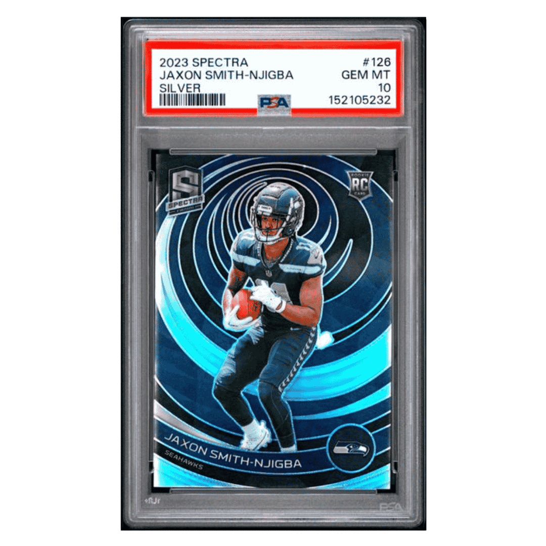 Jaxon Smith-Njigba PSA 10 2023 Panini Spectra Silver Rookie RC Card #126