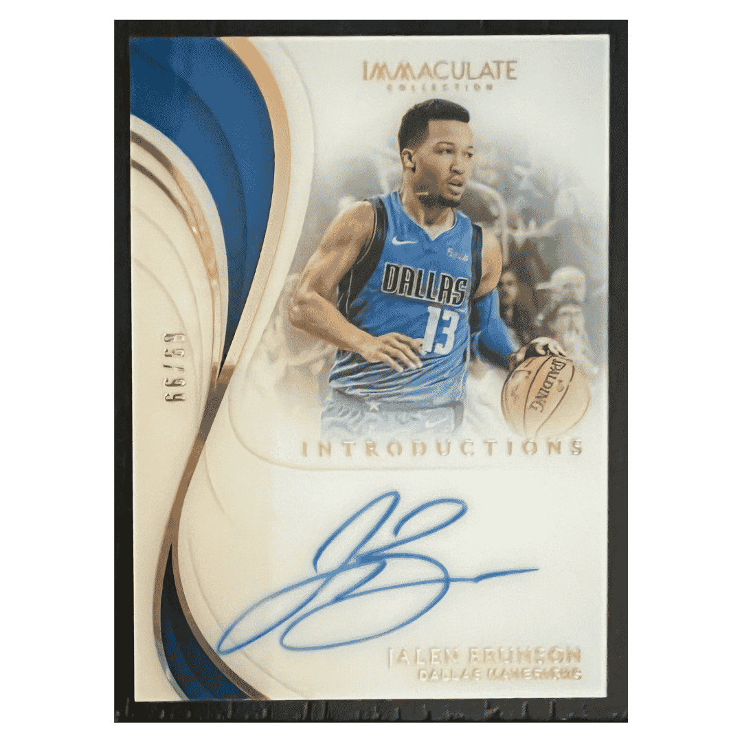 Jalen Brunson 2018-19 Panini Immaculate Collection Introductions Autographed Rookie RC #d/ 99 Card #INT-JBR
