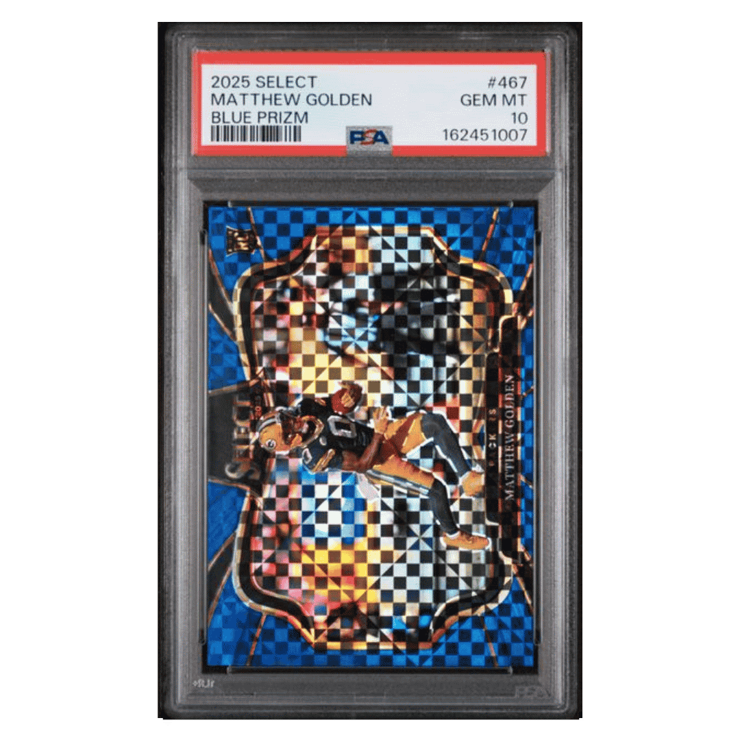 Matthew Golden PSA 10 2025 Panini Select Blue Prizm #d/ 75 Card #467