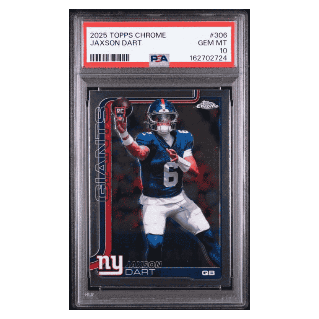 Jaxson Dart PSA 10 2025 Topps Chrome Rookie RC Card #306