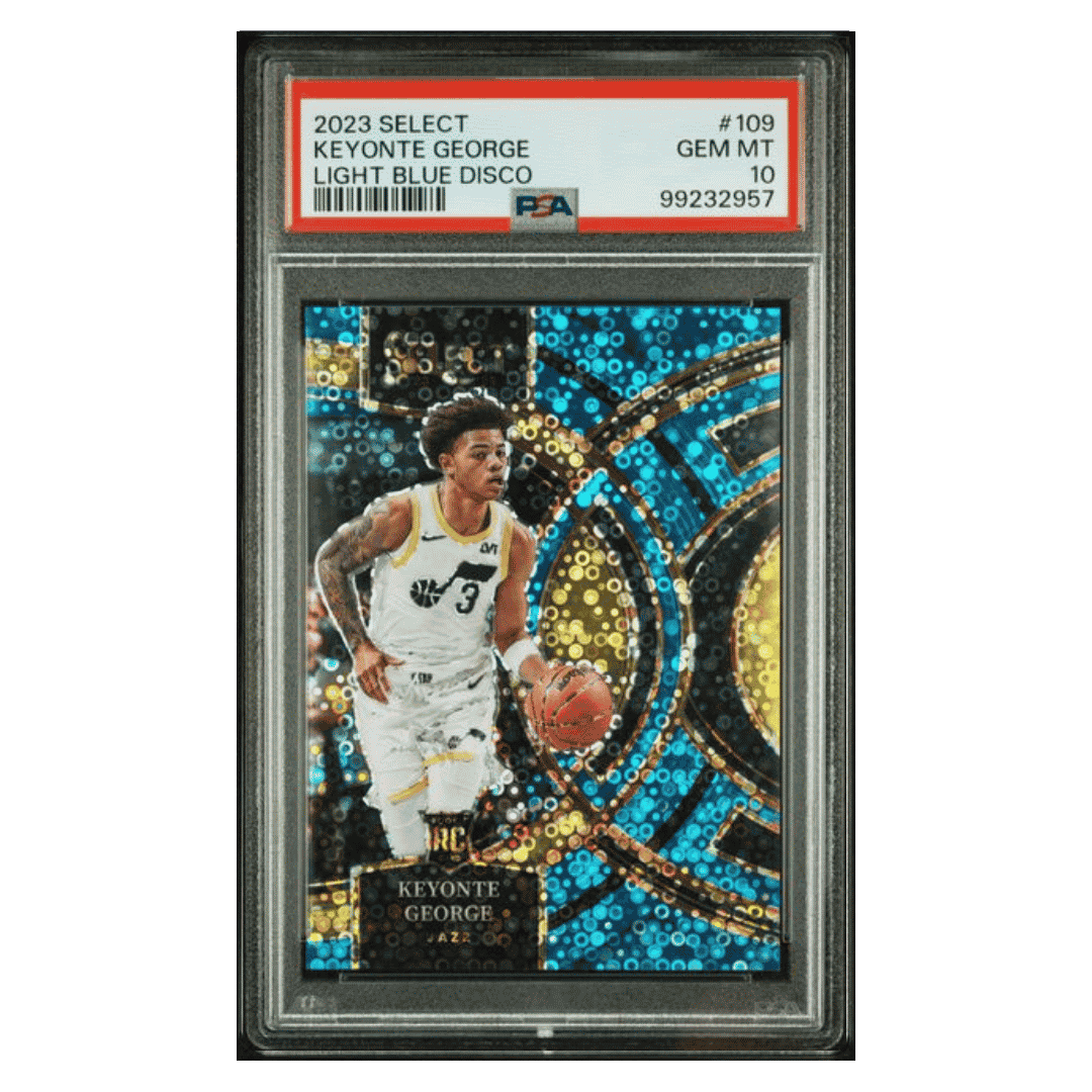 Keyonte George PSA 10 2023 Panini Select Light Blue Disco Rookie RC #d/ 99 Card #109