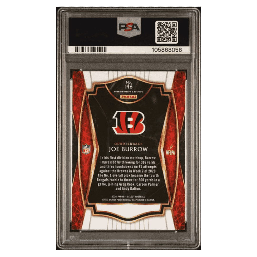 Joe Burrow PSA 9 2020 Panini Select Rookie RC Card #146