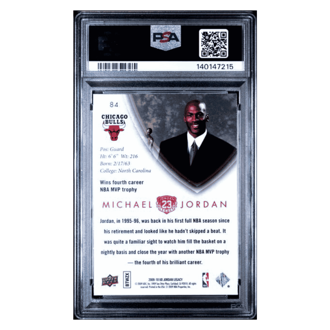 Michael Jordan PSA 9 2009 Upper Deck Jordan Legacy Gold Card #84