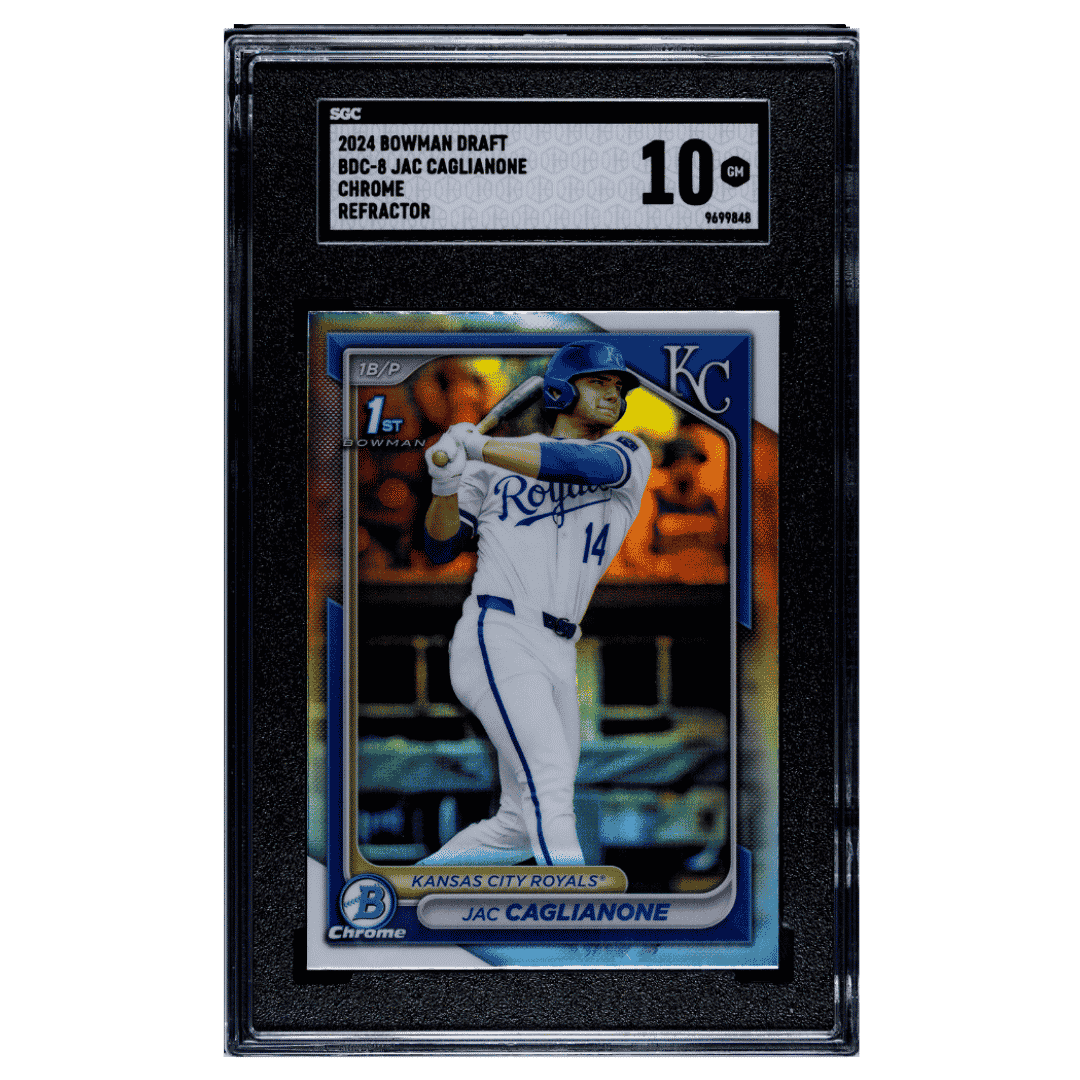 Jac Caglianone SGC 10 2024 Bowman Draft Chrome Refractor Card #10