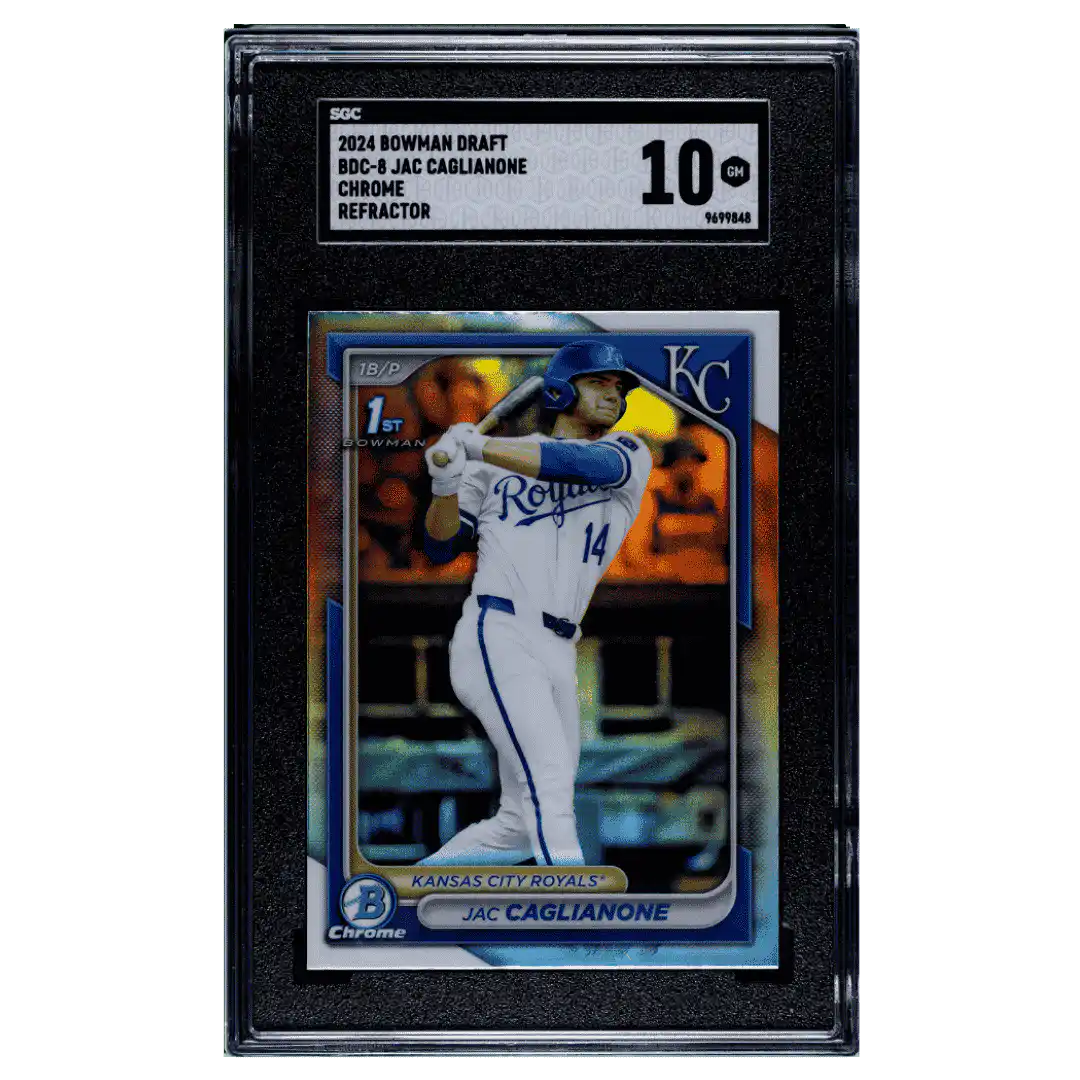 Jac Caglianone SGC 10 2024 Bowman Draft Chrome Refractor Card #10