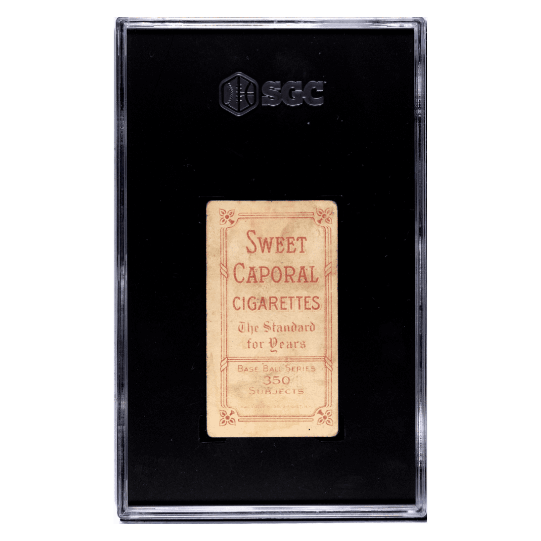 Heinie Wagner SGC A 1910 Sweet Caporal Bat On Left Shoulder Card #T206