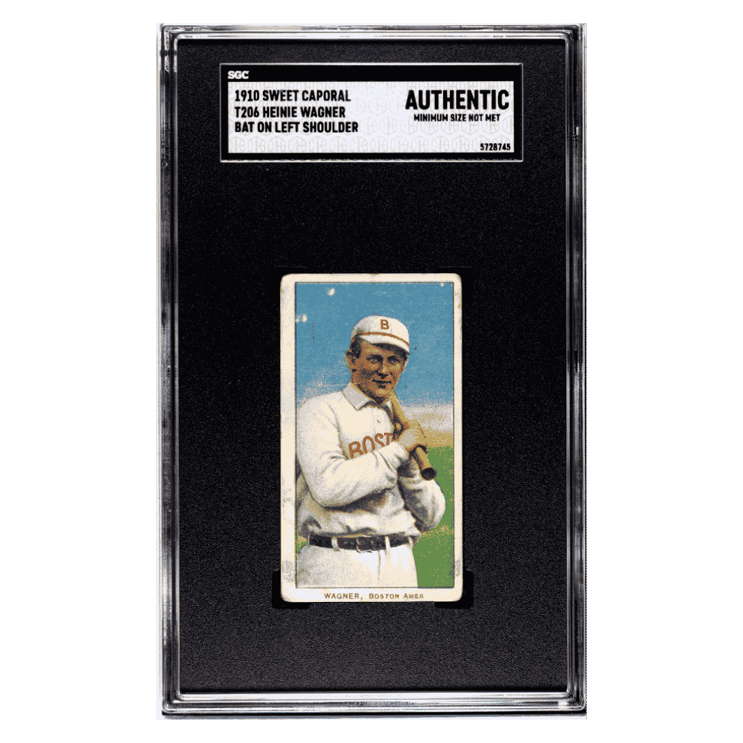 Heinie Wagner SGC A 1910 Sweet Caporal Bat On Left Shoulder Card #T206