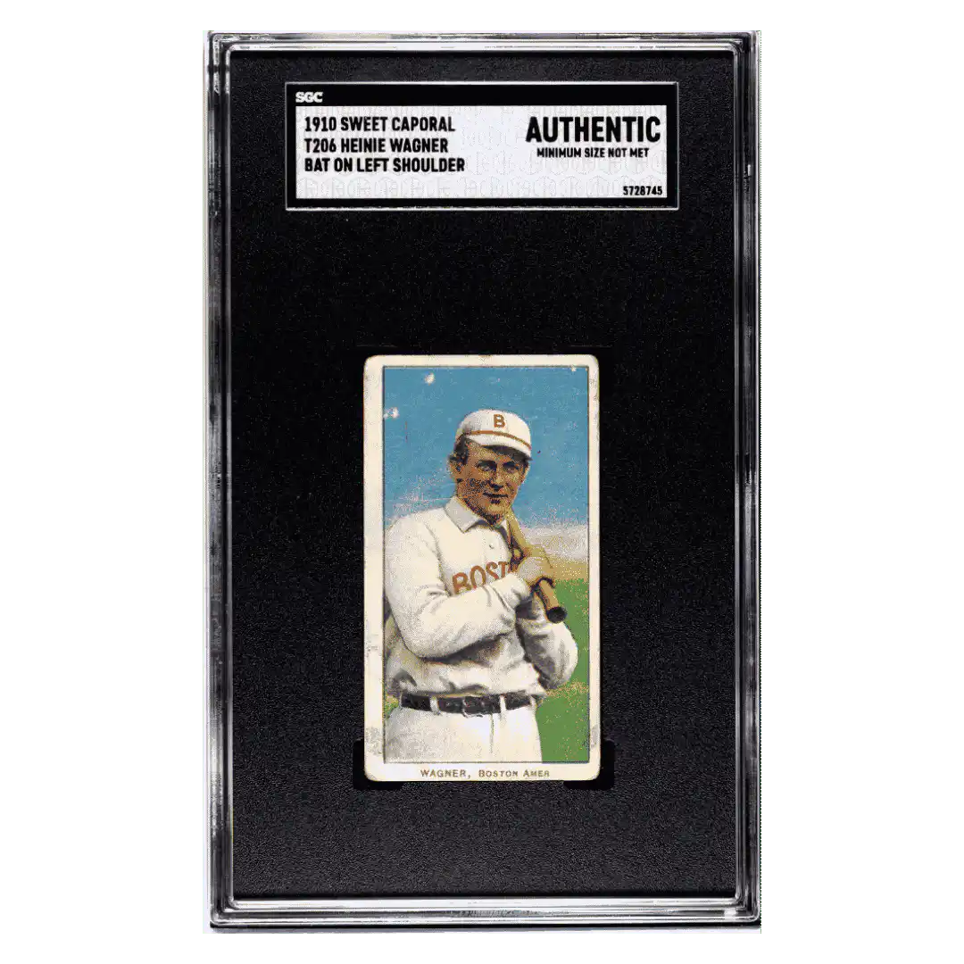 Heinie Wagner SGC A 1910 Sweet Caporal Bat On Left Shoulder Card #T206