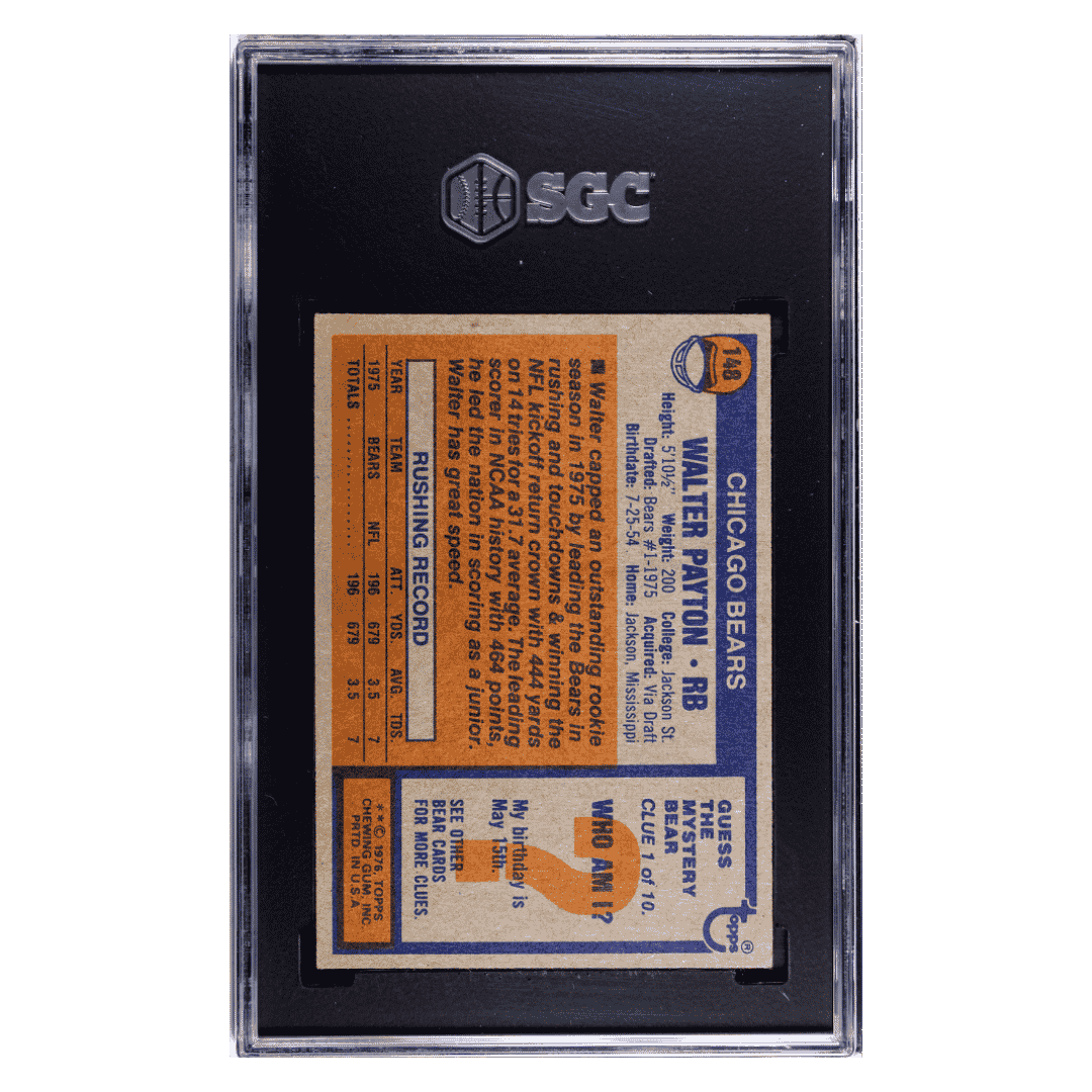 Walter Payton SGC 4.5 1976 Topps Rookie RC Card #148