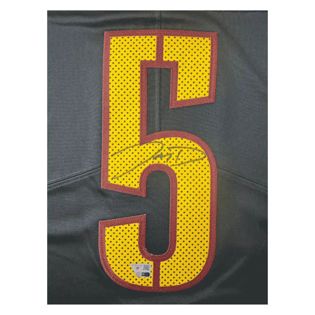 Jayden Daniels Washington Commanders Autographed Fanatics Authentic Black Nike Alternate Limited Jersey - Fanatics COA