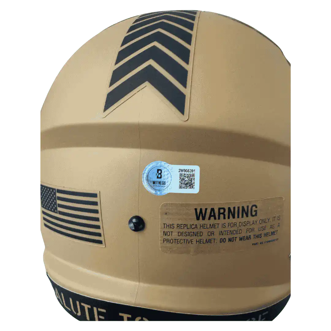 Trey McBride Arizona Cardinals Autographed Full Size Salute to Service Replica Helmet - Beckett COA
